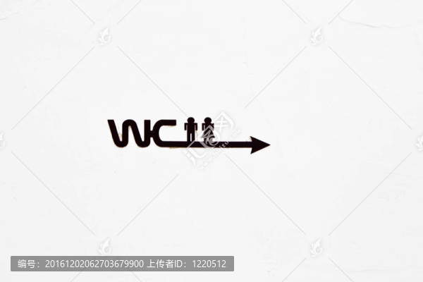 在墻上掛著男女圖標(biāo)的WC
