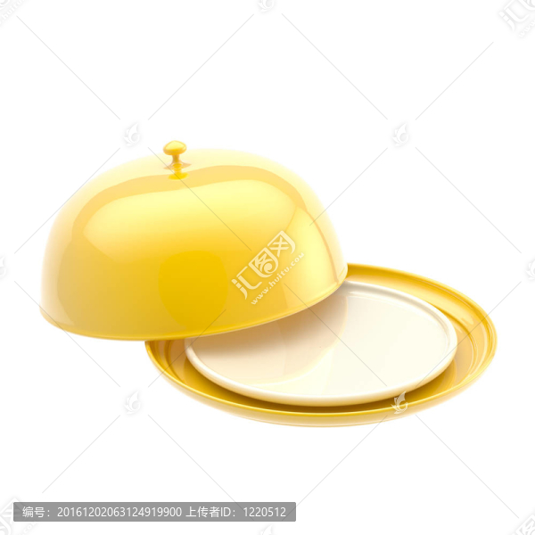 金色的托盤和盤和蓋分離