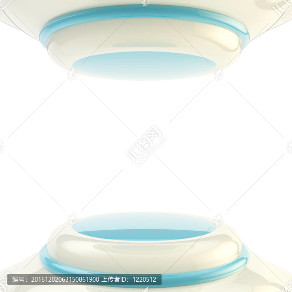 分隔開的領(lǐng)獎臺孤立在白色光澤