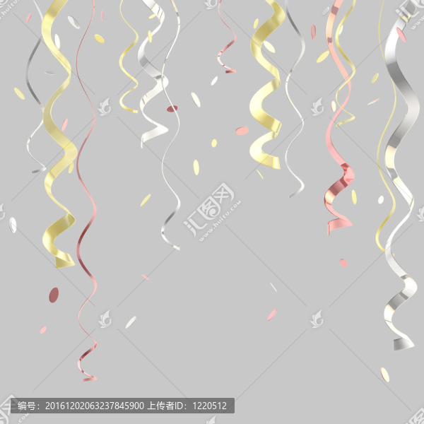 彩帶和五彩的背景分離
