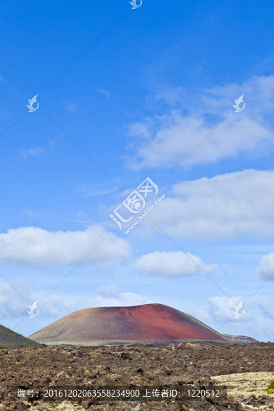 火山景觀在蒂曼法亞國(guó)家公園；蘭薩羅特島；