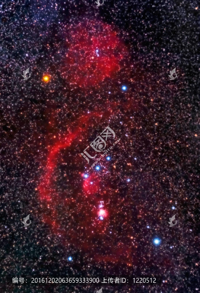 獵戶座星座和微弱的巴納德環(huán)星云