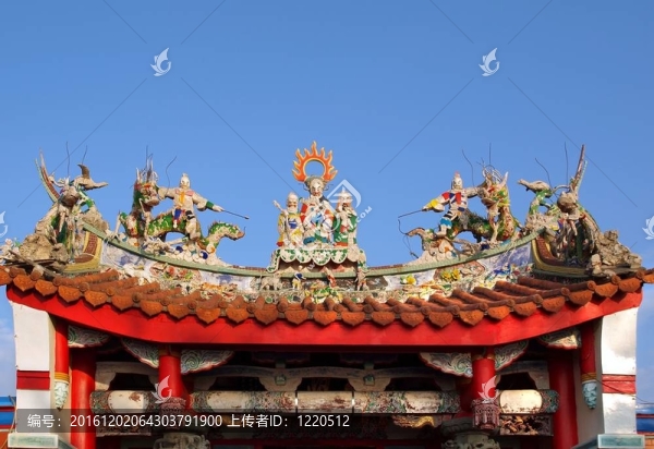 中華寺的屋頂裝飾