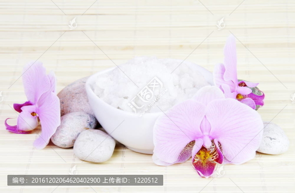 溫泉石；海鹽和蘭花