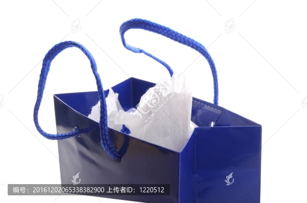 藍(lán)色的購(gòu)物袋