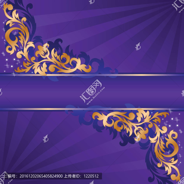 帶著金色裝飾的藍(lán)色旗幟