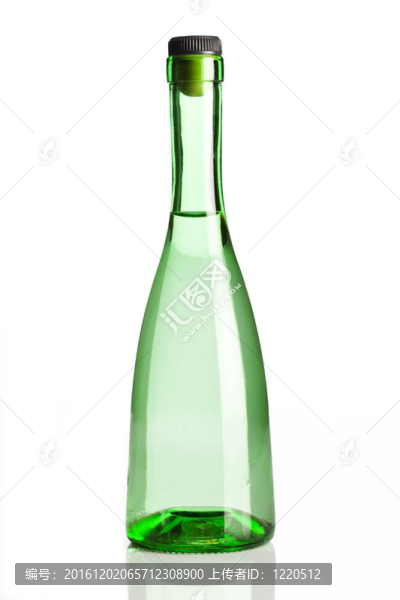透明的綠色瓶