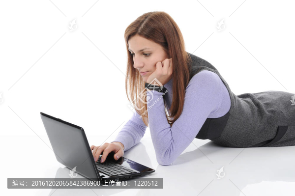 女人的筆記本電腦