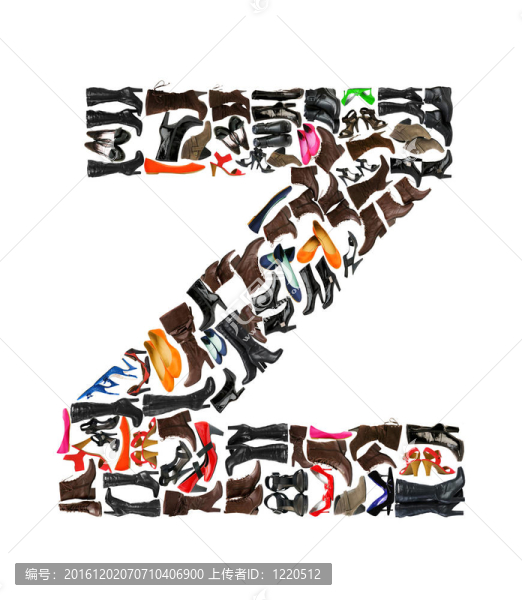 用幾百雙鞋做成的字體