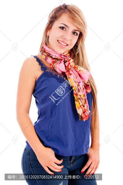 美麗的女孩微笑