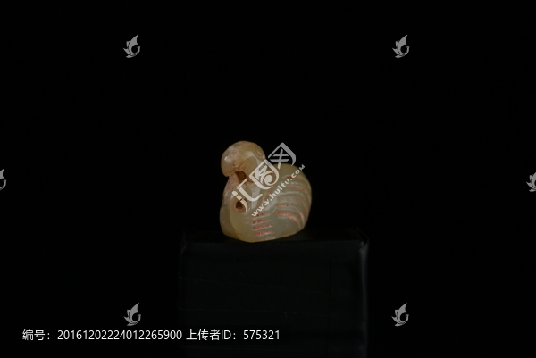 商周玉器,白玉鳥