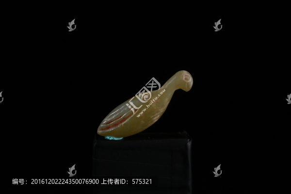商周玉器,白玉鳥