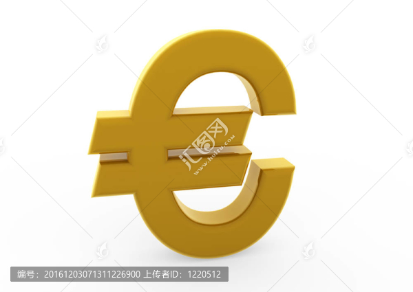 3D歐元符號黃金