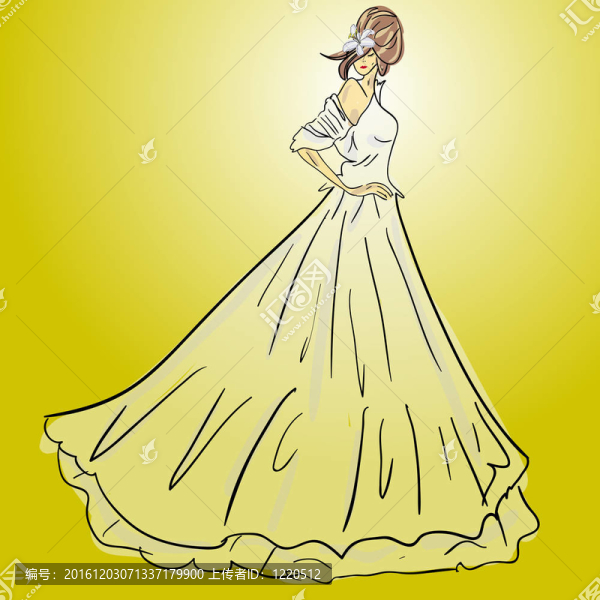 穿白色禮服新娘