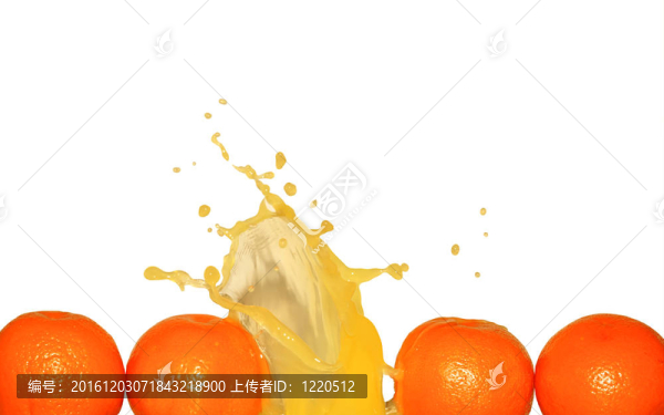 在白色上潑橙汁