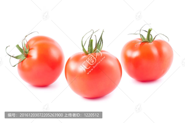 三個(gè)新鮮成熟的西紅柿