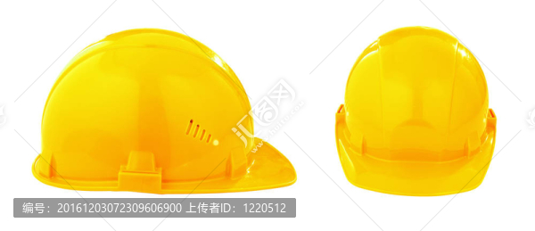 兩種不同觀點的黃色安全帽與夾持隔離路徑