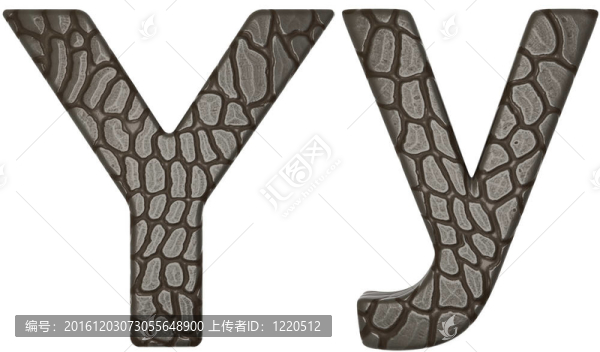 鱷魚(yú)皮字體小寫字母和大寫字母