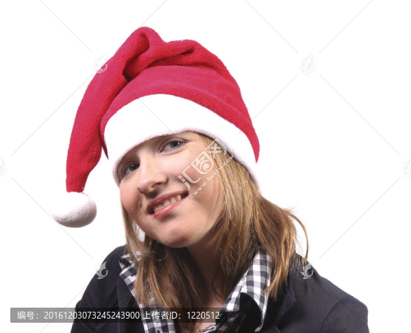 圣誕女孩微笑