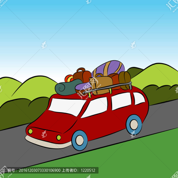 家庭度假車旅行