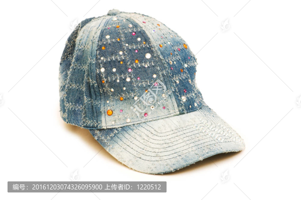 白色背景上的帽子
