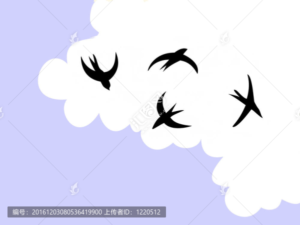 燕子飛到天空