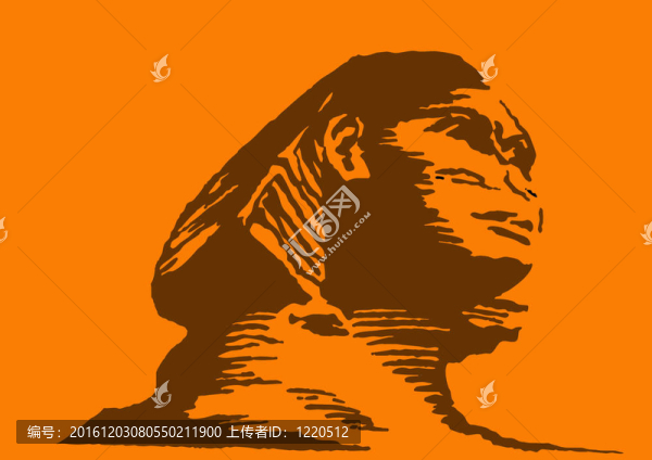 獅身人面像的猩猩的插圖