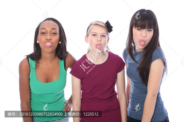 少數(shù)民族少女朋友好玩舌頭