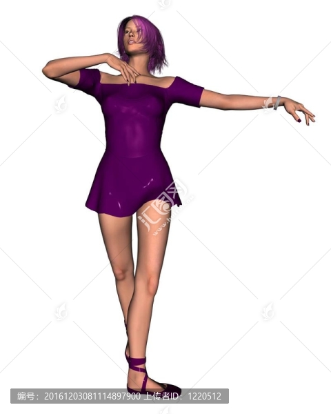穿著紫色衣服的舞者
