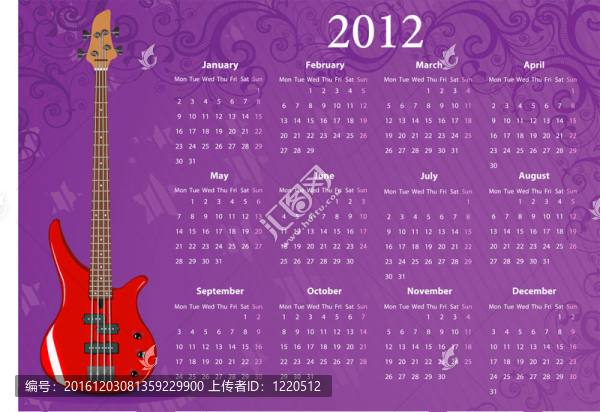 歐洲日歷2012
