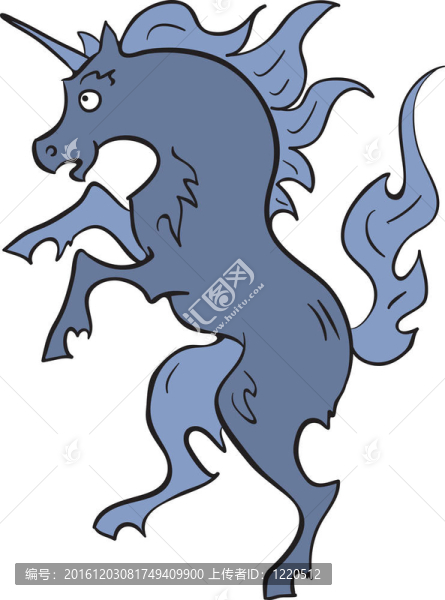 紋章的藍(lán)色獨角獸