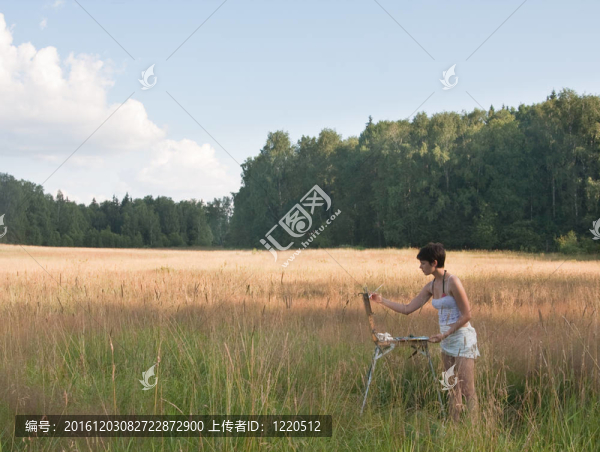 女畫家EN,plein空氣