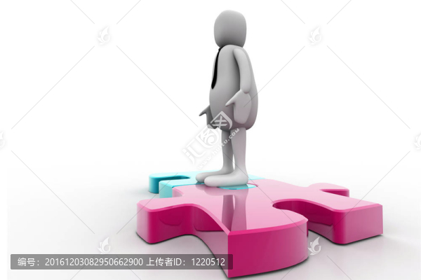 3D人物與問號