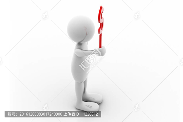 3D人持有美元符號