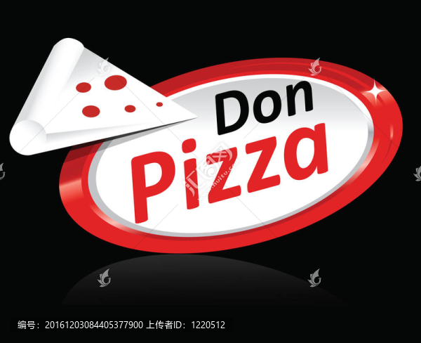比薩插畫模板