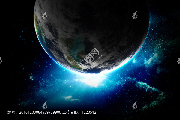 太空中美麗行星的插圖