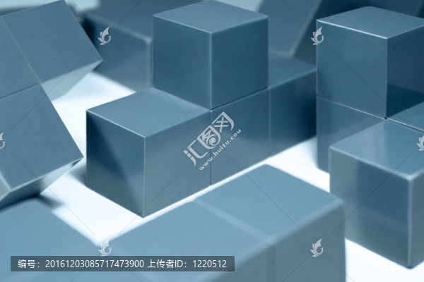 藍色方形物體