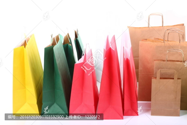 購物多彩禮品袋隔離
