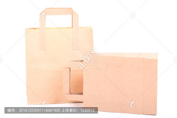 購物棕色禮品袋隔離