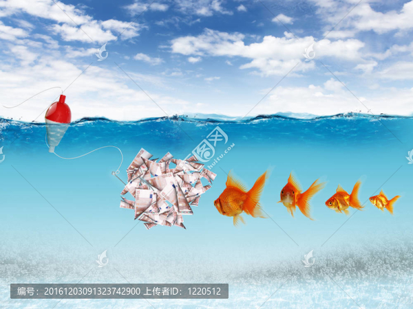 游泳金魚和金錢符號(hào)