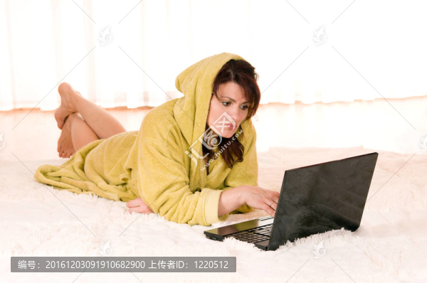 女人的筆記本電腦