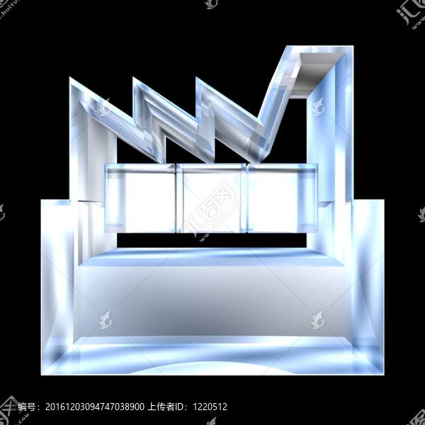 制造商在白色背景玻璃圖標(biāo)-,3D
