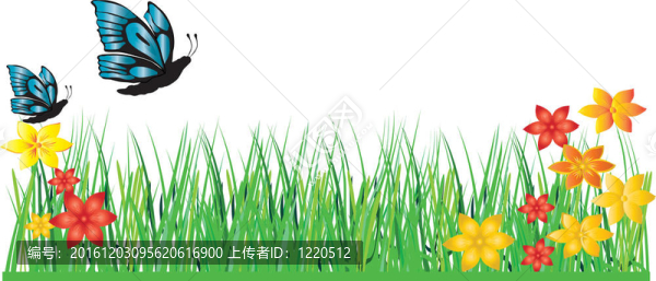 草的花蝴蝶
