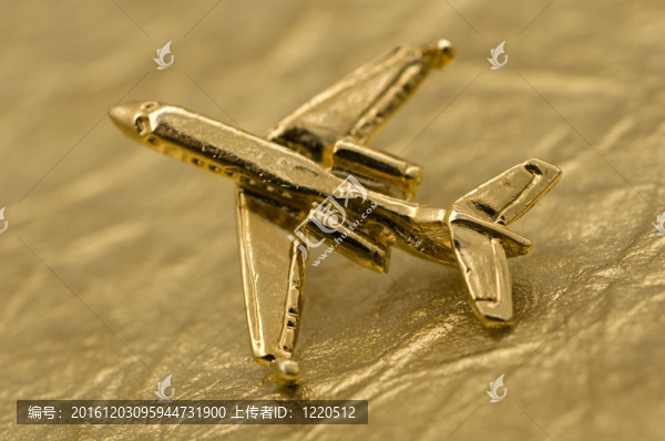 飛機(jī)上的金箔背景。