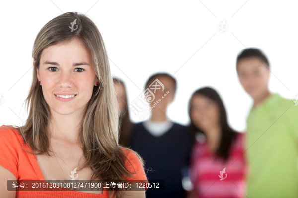 帶著一組的女人
