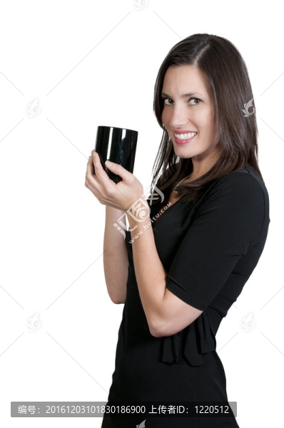 女人喝咖啡
