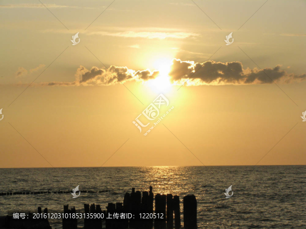 海灘上的日落