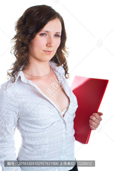 帶有文件夾的婦女