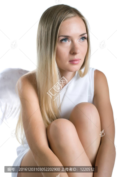 悲傷的可愛的天使