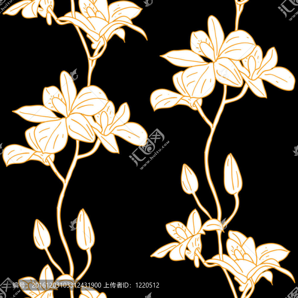 無(wú)縫背景與蘭花